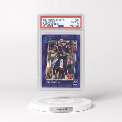 2021 Panini Donruss Optic #206 Mac Jones - Purple Shock (PSA 10 GEM MINT)