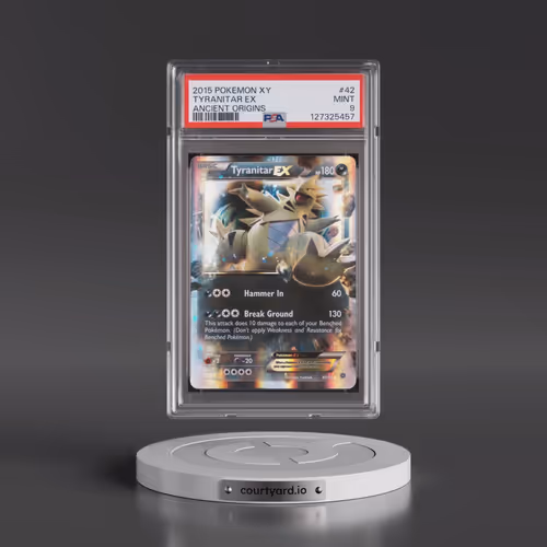 2015 Pokémon XY Ancient Origins #42 Tyranitar EX - Holo (PSA 9 MINT)