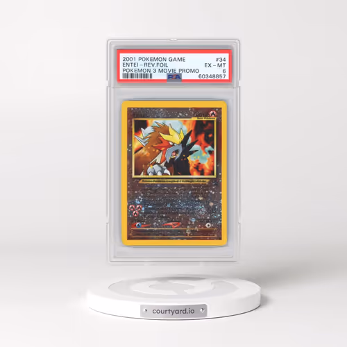 2001 Pokémon Game Movie #34 Entei - Reverse Foil Pokemon 3 Movie Promo (PSA 6 EX-MT)