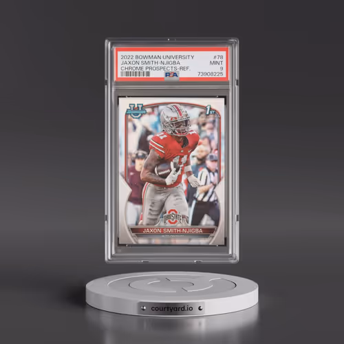 2022 Bowman University Chrome Prospects #78 Jaxon Smith-Njigba - Refractor (PSA 9 MINT)