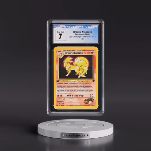 2000 Gym Challenge #3/132 Brock's Ninetales - 1st Edition Holo (CGC 7 NM)
