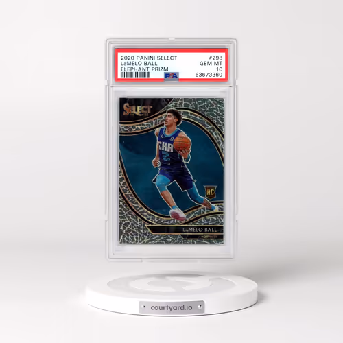 2020 Panini Select #298 LaMelo Ball - Elephant Prizm (PSA 10 GEM MINT)