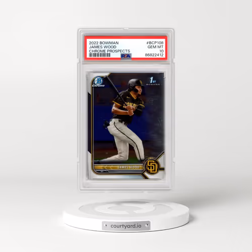 2022 Bowman Chrome Prospects #BCP108 James Wood (PSA 10 GEM MINT)