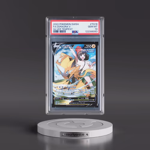 2022 Pokémon Sword & Shield Silver Tempest #TG16 Zeraora V - Holo Full Art (PSA 10 GEM MINT)