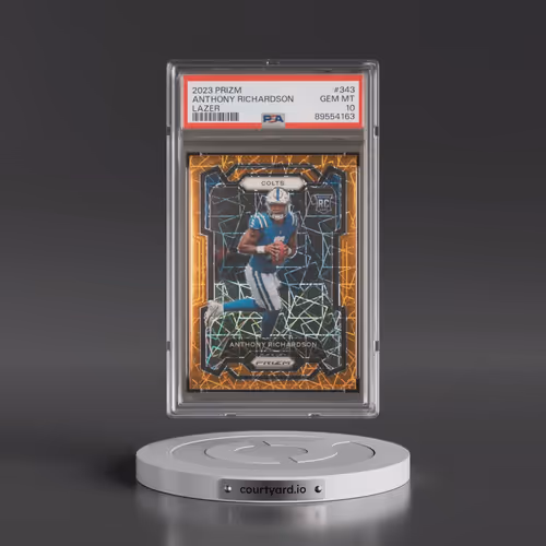 2023 Panini Prizm #343 Anthony Richardson - Lazer Prizm (PSA 10 GEM MINT)