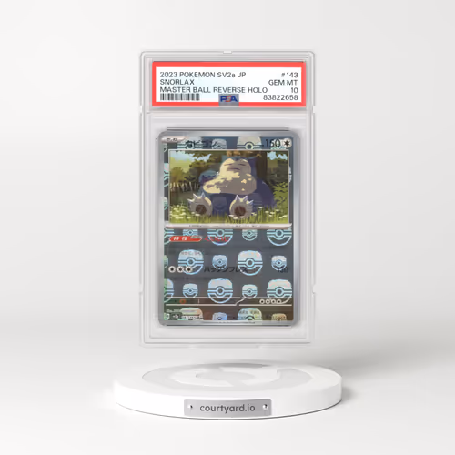 2023 Pokémon Card 151 #143 Snorlax - Reverse Holo Master Ball (PSA 10 GEM MINT)