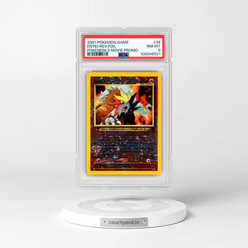 2001 Pokémon Game Movie #34 Entei - Reverse Foil Pokemon 3 Movie Promo (PSA 8 NM-MT)