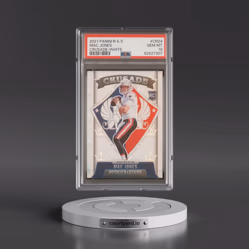 2021 Panini Rookies & Stars Crusade #CR24 Mac Jones - White (PSA 10 GEM MINT)