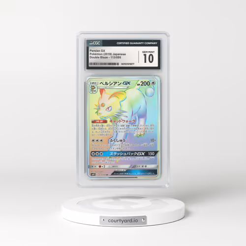 2019 Japanese Double Blaze #113 Persian GX - Full Art Holo (CGC 10 GEM MINT)