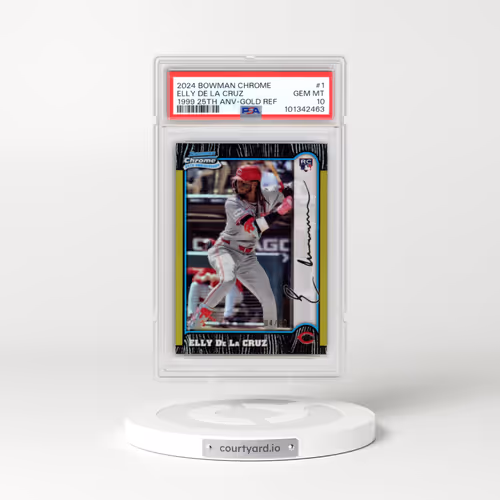 2024 Bowman Chrome 1999 Bowman Chrome 25th Anniversary #1 Elly de La Cruz - Gold Refractor (PSA 10 GEM MINT)