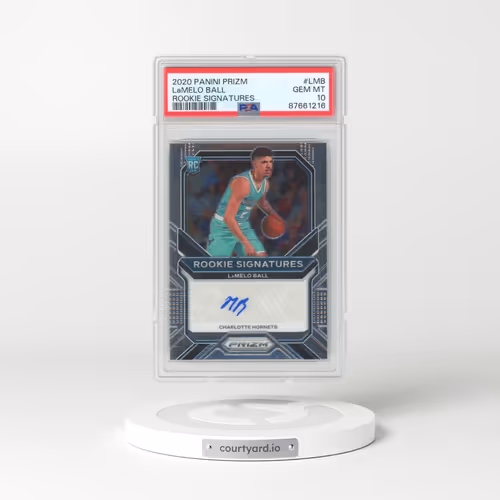 2020 Panini Prizm Rookie Signatures #LMB LaMelo Ball (PSA 10 GEM MINT)