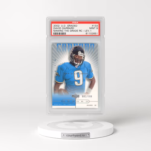 2002 Upper Deck Graded #133 David Garrard - Making the Grade RC-Lev.1 (PSA 9 MINT)