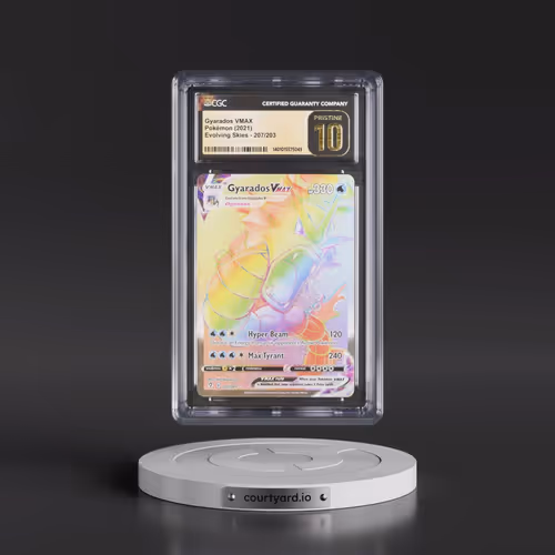 2021 Evolving Skies #207/203 Gyarados VMAX - Rainbow Rare Holo (CGC 10 PRISTINE)