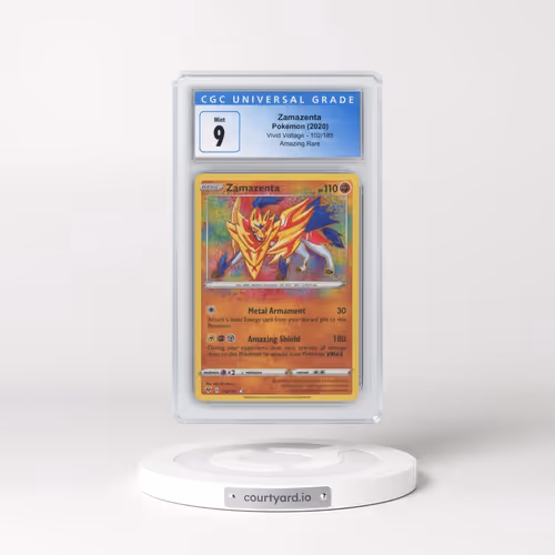 2020 Vivid Voltage #102/185 Zamazenta - Amazing Rare Holo (CGC 9 MINT)