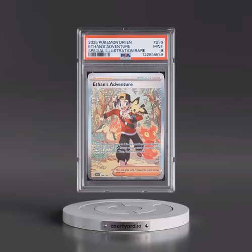 2025 Pokémon Dri EN-Destined Rivals #236 Ethan's Adventure - Special Illustration Rare (PSA 9 MINT)