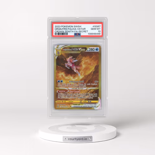 2023 Pokémon Sword and Shield Crown Zenith #GG67 Origin Forme Palkia Vstar - Full Art Secret (PSA 10
