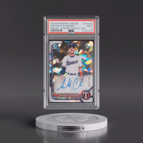 2022 Bowman Chrome Prospect Autographs #CPAAG Anthony Gutierrez - Atomic Refractor (PSA 9 MINT)