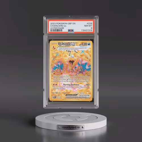 2023 Pokémon Obf EN-Obsidian Flames #228 Charizard EX - Holo Hyper Rare (PSA 8 NM-MT)