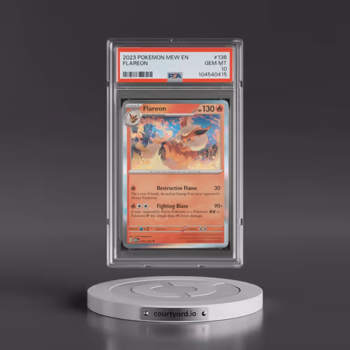 2023 Pokémon Mew EN-151 #136 Flareon (PSA 10 GEM MINT)