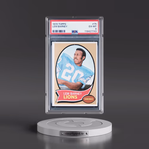 1970 Topps #75 Lem Barney (PSA 6 EX-MT)