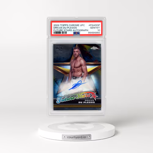 2024 Topps Chrome UFC Future Stars Autographs #FSADDP Dricus Du Plessis (PSA 10 GEM MINT)