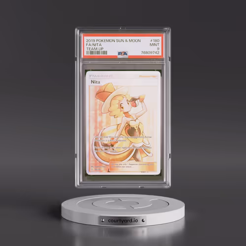 2019 Pokémon Sun & Moon Team Up #180 Nita - Full Art (PSA 9 MINT)