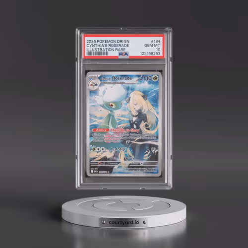 2025 Pokémon Dri EN-Destined Rivals #184 Cynthia's Roserade - Illustration Rare (PSA 10 GEM MINT)
