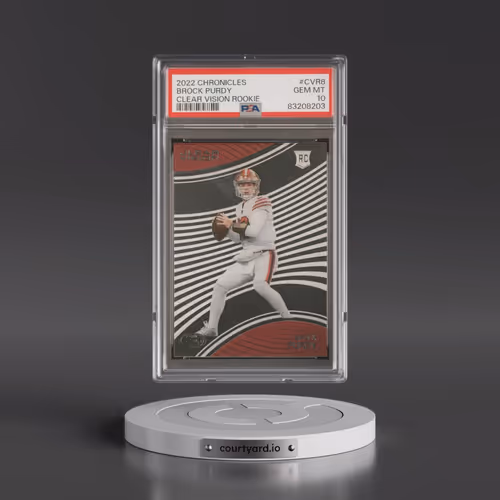 2022 Panini Chronicles Clear Vision Rookies #CVR8 Brock Purdy (PSA 10 GEM MINT)
