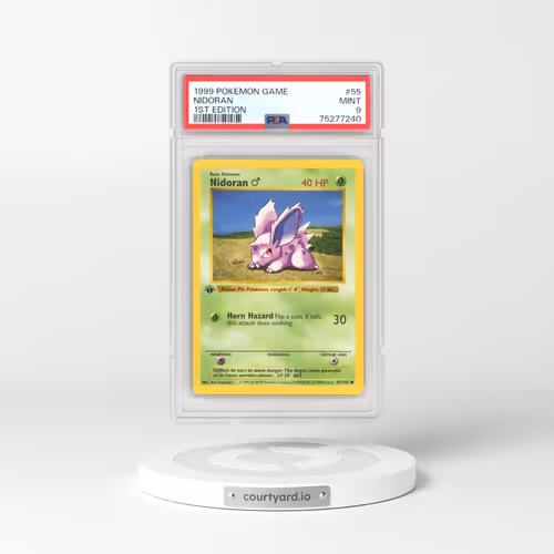 1999 Base Set #55 Nidoran ♂ - 1st Edition 1st Edition (PSA 9 MINT)