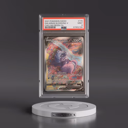 2021 Pokémon Sword & Shield Chilling Reign #179 Galarian Slowking V - Holo Full Art (PSA 9 MINT)