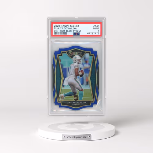 2020 Panini Select #145 Tua Tagovailoa - Die-Cut Blue Prizm (PSA 9 MINT)