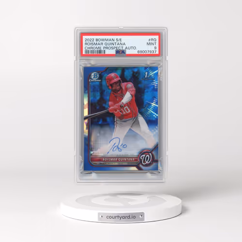 2022 Bowman Sapphire Edition Chrome Prospect Autographs #RQ Roismar Quintana (PSA 9 MINT)