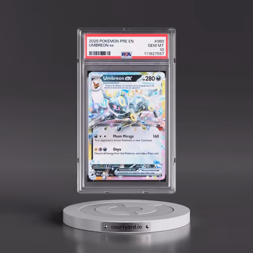 2025 Pokémon Pre EN-Prismatic Evolutions #060 Umbreon EX - Holo (PSA 10 GEM MINT)