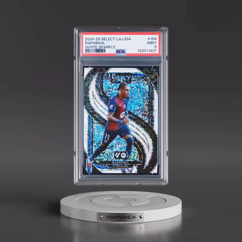 2024-25 Panini Select La Liga #154 Raphinha - White Sparkle (PSA 9 MINT)