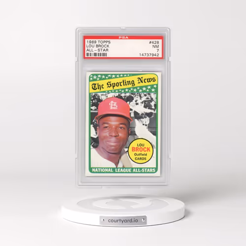 1969 Topps #428 Lou Brock - All-Star (PSA 7 NM)