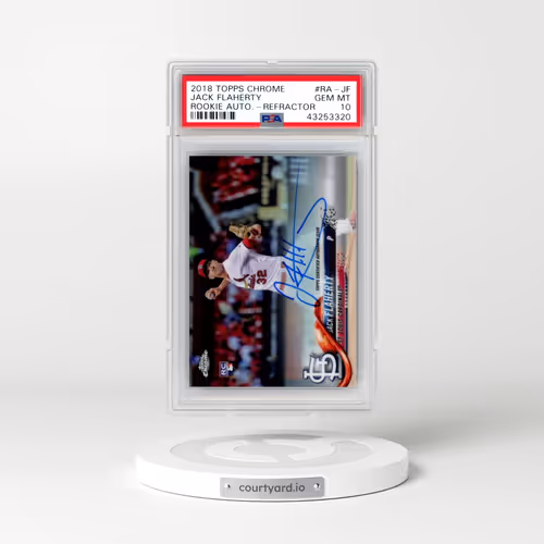 2018 Topps Chrome Rookie Autograph #RA-JF Jack Flaherty - Refractor (PSA 10 GEM MINT)