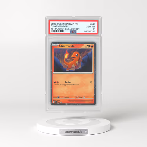 2023 Pokémon Svp EN-SV Black Star Promo #047 Charmander - 151 Poster Collection (PSA 10 GEM MINT)