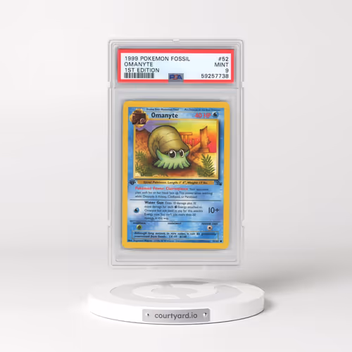 1999 Pokémon Fossil #52 Omanyte - 1st Edition (PSA 9 MINT)