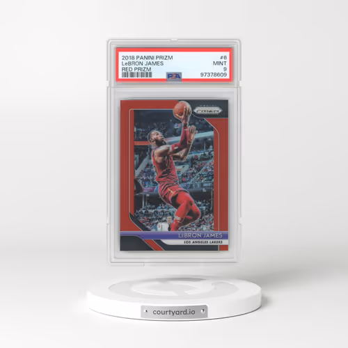 2018 Panini Prizm #6 LeBron James - Red Prizm (PSA 9 MINT)