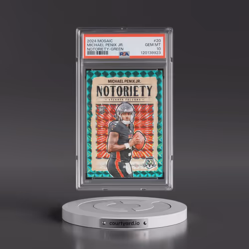 2024 Panini Mosaic Notoriety #20 Michael Penix Jr. - Green (PSA 10 GEM MINT)