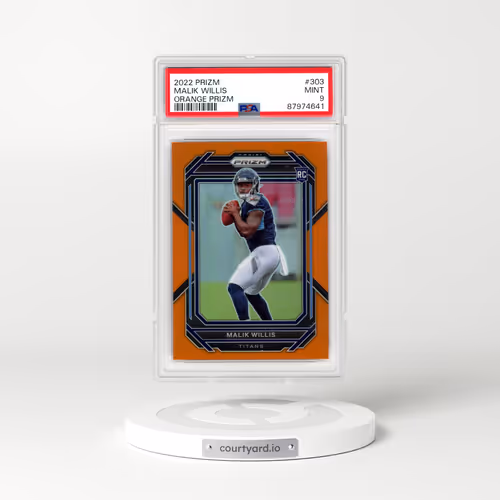 2022 Panini Prizm #303 Malik Willis - Orange Prizm (PSA 9 MINT)