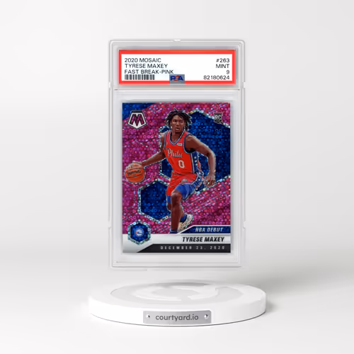 2020 Panini Mosaic #263 Tyrese Maxey - Fast Break-Pink (PSA 9 MINT)