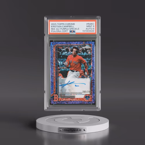 2025 Topps Chrome Rookie Autographs #RAKC Kristian Campbell - Purple Speckle (PSA 9 MINT)