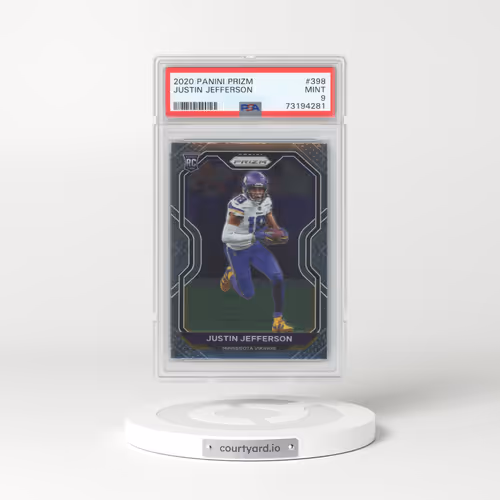 2020 Panini Prizm #398 Justin Jefferson (PSA 9 MINT)