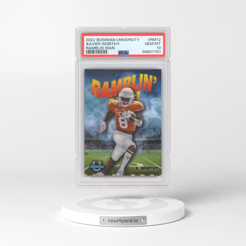 2022 Bowman University Ramblin' Man #RM12 Xavier Worthy (PSA 10 GEM MINT)