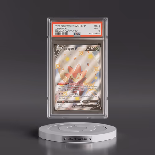 2021 Pokémon Swsh Black Star Promo #084 Eldegoss V - Holo Shining Fates Tins (PSA 9 MINT)