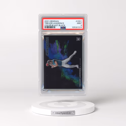 2021 Panini Obsidian Color Blast Black #CB21 Trevor Lawrence (PSA 9 MINT)