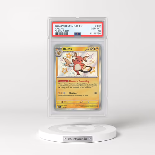 2024 Pokémon Paf EN-Paldean Fates #132 Raichu - Shiny Rare (PSA 10 GEM MINT)