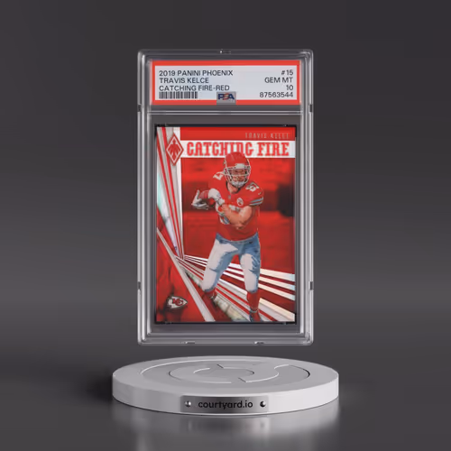 2019 Panini Phoenix Catching Fire #15 Travis Kelce - Red (PSA 10 GEM MINT)