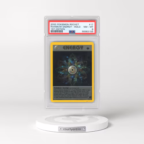2000 Pokémon Rocket #17 Rainbow Energy - 1st Edition Holo (PSA 8 NM-MT)